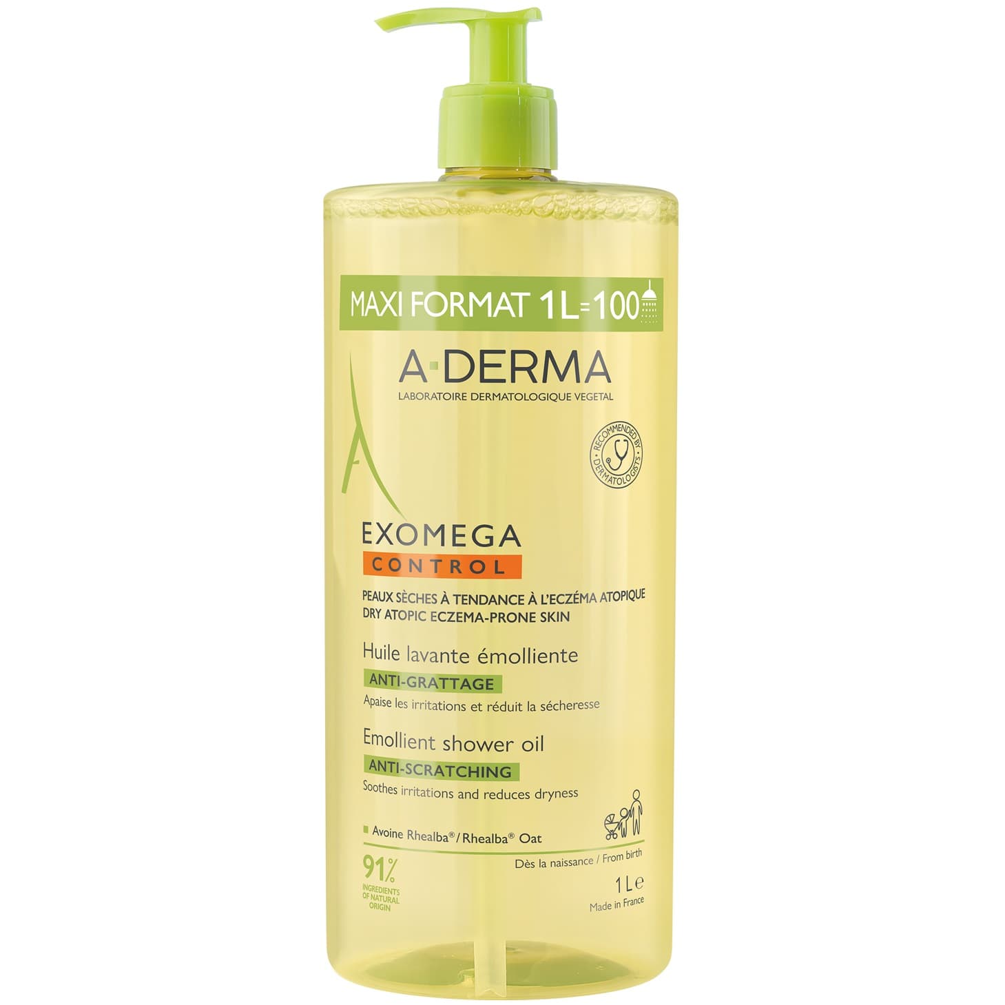 A-Derma Exomega Control Смягчающее масло для душа 1 шт