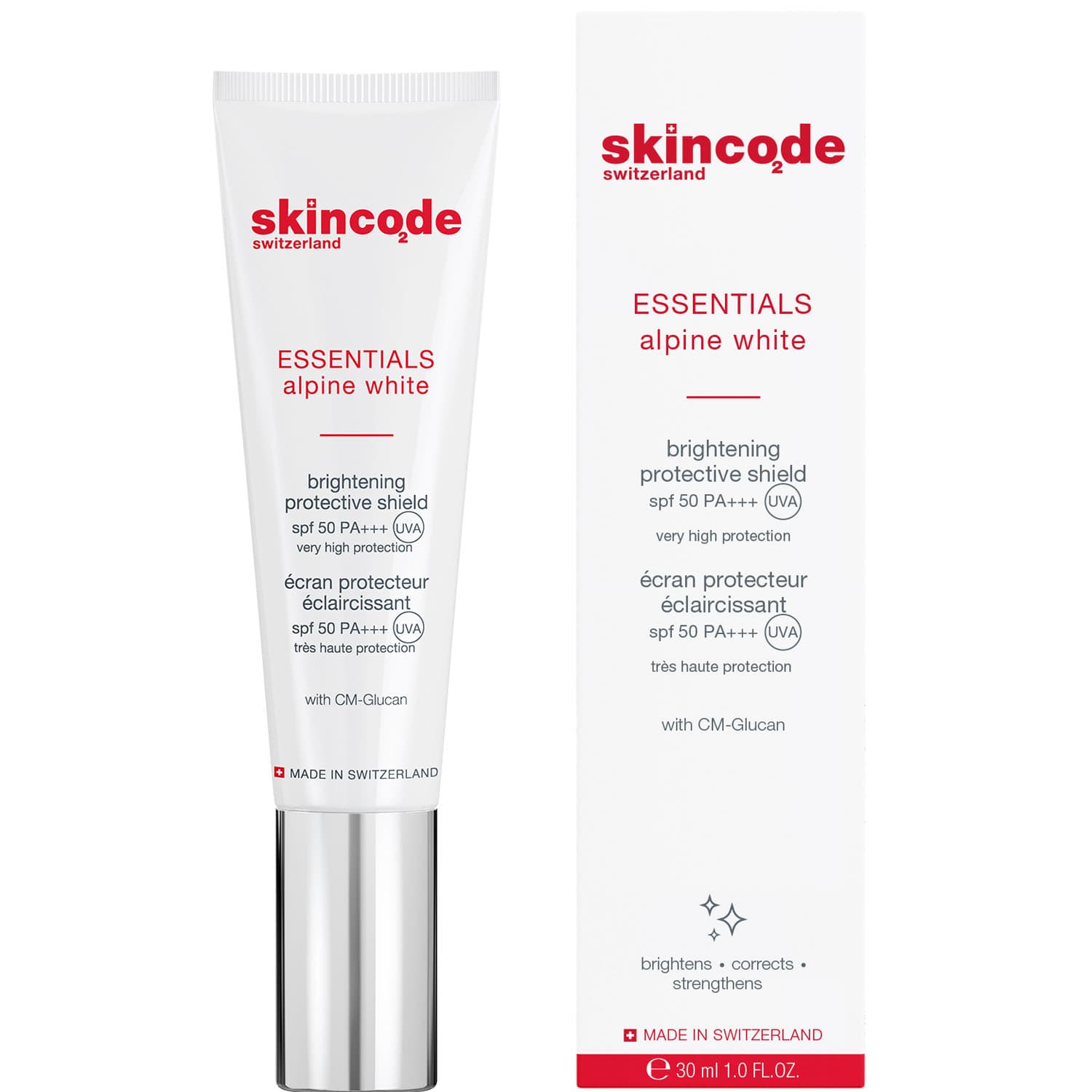 Скинкод Осветляющий защитный крем SPF 50/PA+++, (Skincode, Essentials Alpine White)