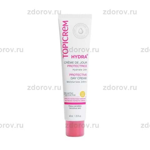 Топикрем Hydra+ крем днев. д/чувст. лица/шеи/декольте SPF50 туба