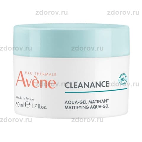 Авен (Avene) Клинанс банка. аква-гель мат. д/жирн. к. скл. к акне