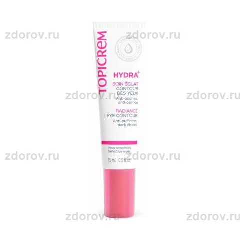 Топикрем Hydra+ крем д/контура глаз придающий сияние