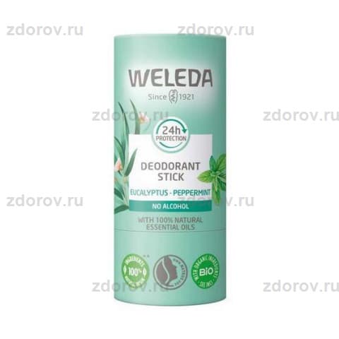 Веледа (Weleda) дезодорант стик 24ч с мятой и эвкалиптом
