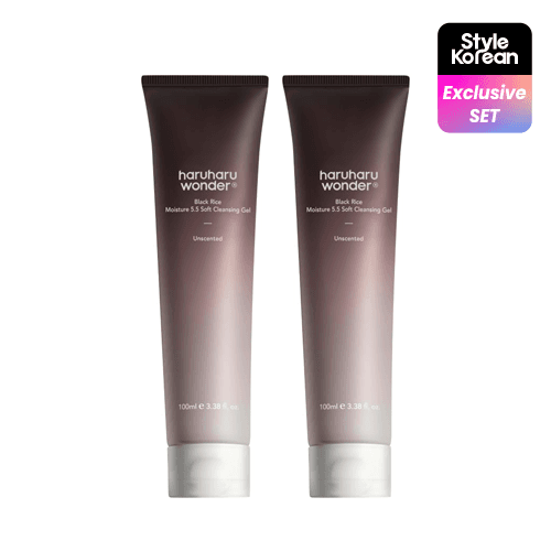 Дуо мягких очищающих гелей с чёрным рисом Black Rice Moisture 5.5 Soft Cleansing Gel Double Duo ( +100мл)